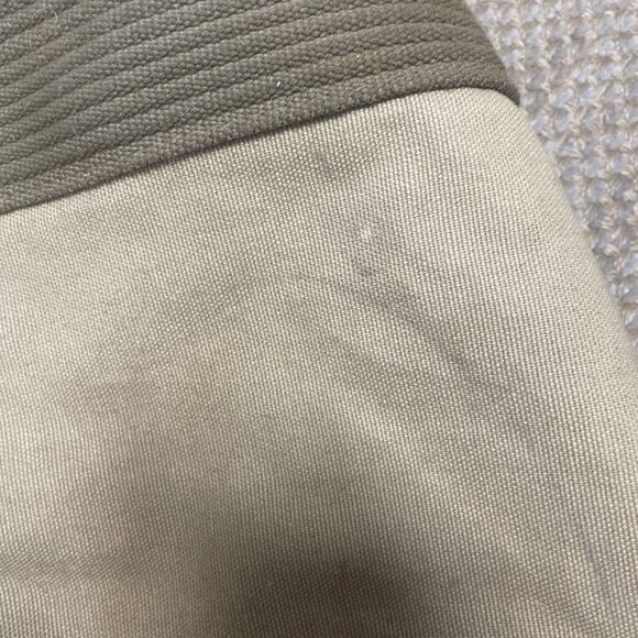 Eddie Bauer canvas duffle bag travel leather handle shoulder strap Tan Vintage - Picture 10 of 11